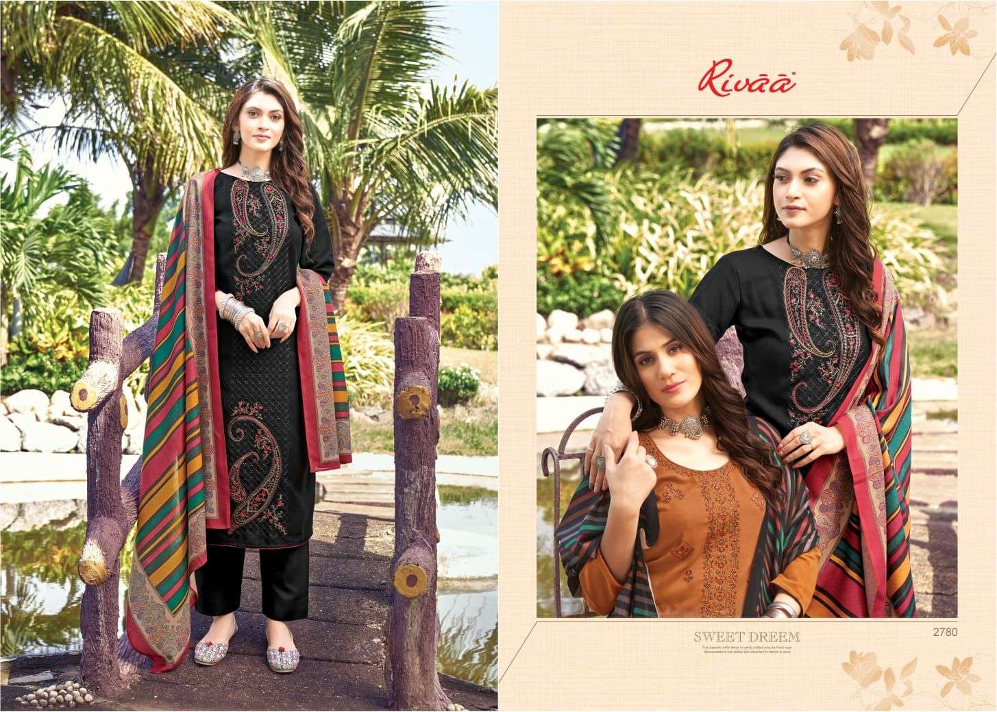 MISHIKA BY RIVAA 2779 TO 2785 SERIES BEAUTIFUL SUMMER COLLECTION PAKISATNI SUITS STYLISH FANCY COLORFUL CASUAL WEAR & ETHNIC WEAR HEAVY PASHMINA EMBROIDERED DRESSES AT WHOLESALE PRICE