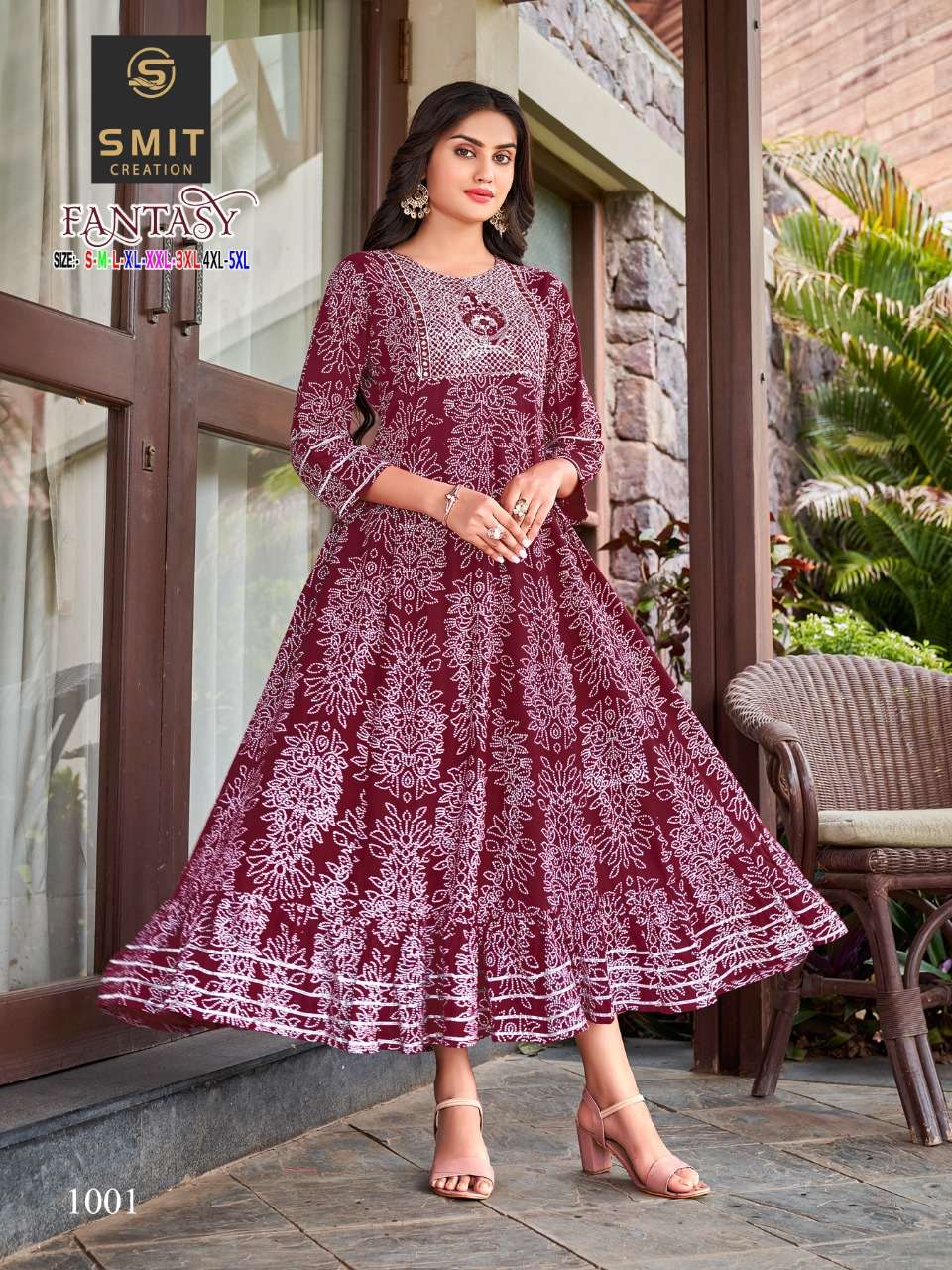 FANTASY BY SMIT CREATION 1001 TO 1008 SERIES BEAUTIFUL STYLISH FANCY COLORFUL CASUAL WEAR & ETHNIC WEAR RAYON PRINT GOWNS AT WHOLESALE PRICE