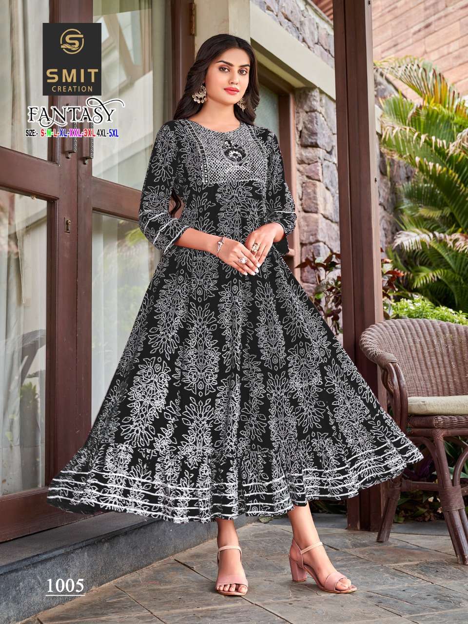 FANTASY BY SMIT CREATION 1001 TO 1008 SERIES BEAUTIFUL STYLISH FANCY COLORFUL CASUAL WEAR & ETHNIC WEAR RAYON PRINT GOWNS AT WHOLESALE PRICE