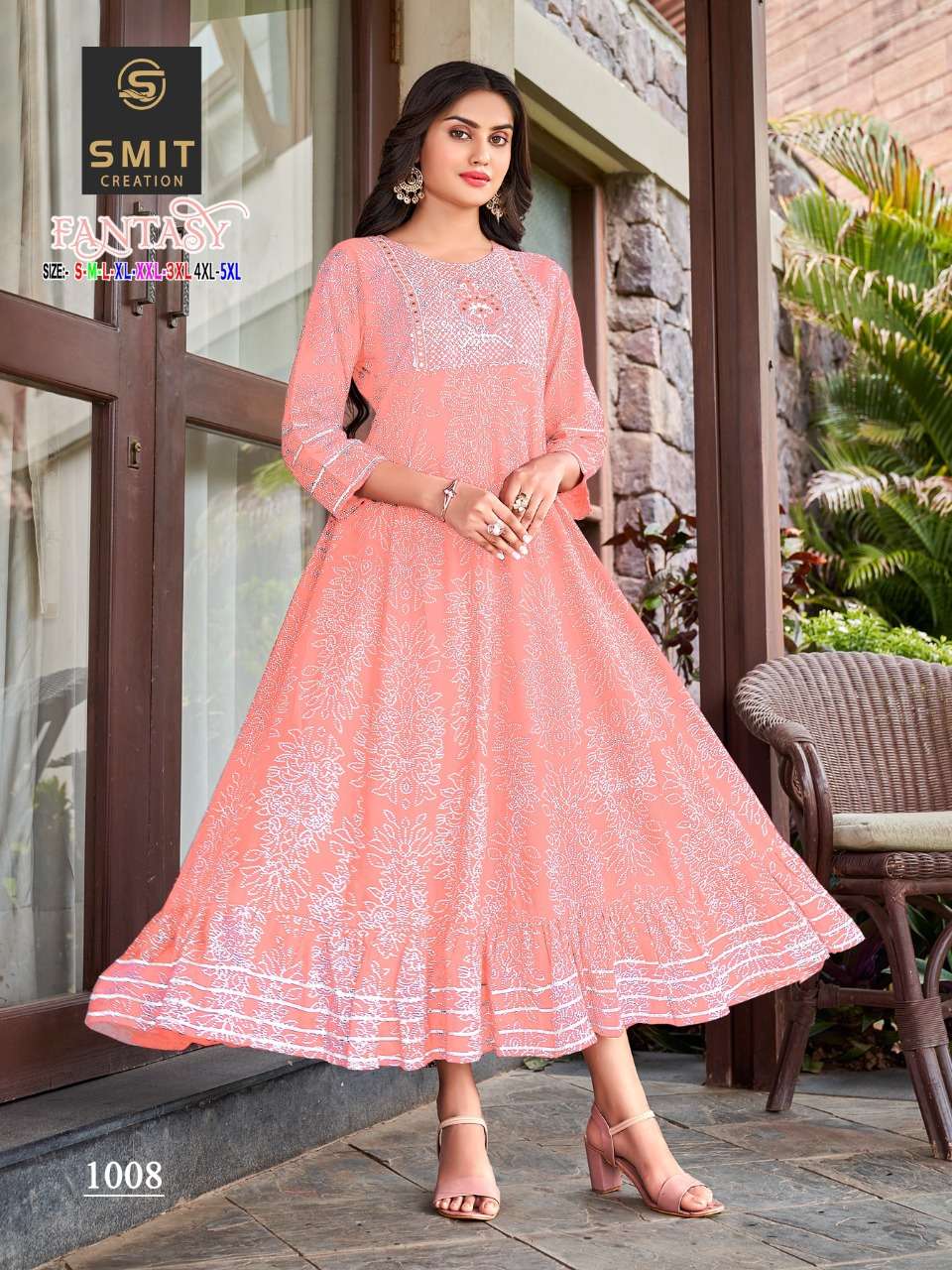 FANTASY BY SMIT CREATION 1001 TO 1008 SERIES BEAUTIFUL STYLISH FANCY COLORFUL CASUAL WEAR & ETHNIC WEAR RAYON PRINT GOWNS AT WHOLESALE PRICE