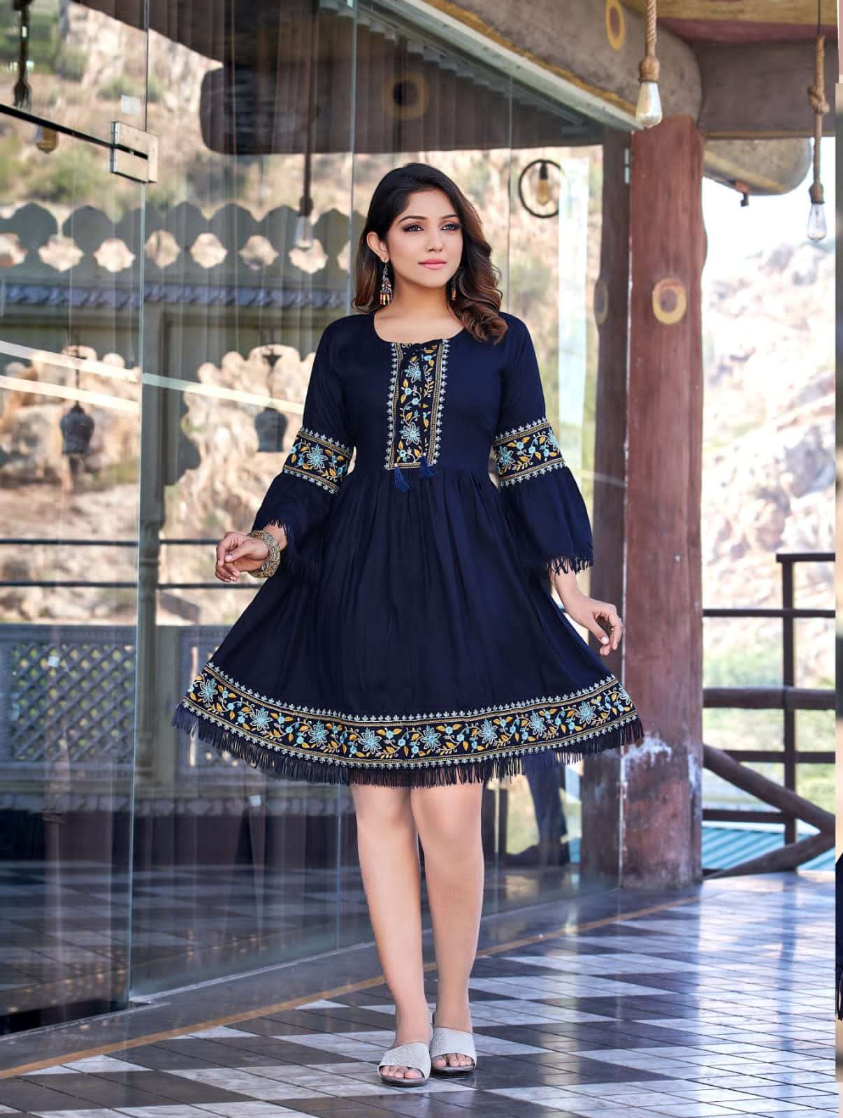 CHERRY BY OSSM 01 TO 06 SERIES BEAUTIFUL STYLISH FANCY COLORFUL CASUAL WEAR & ETHNIC WEAR RAYON SLUB KURTIS AT WHOLESALE PRICE