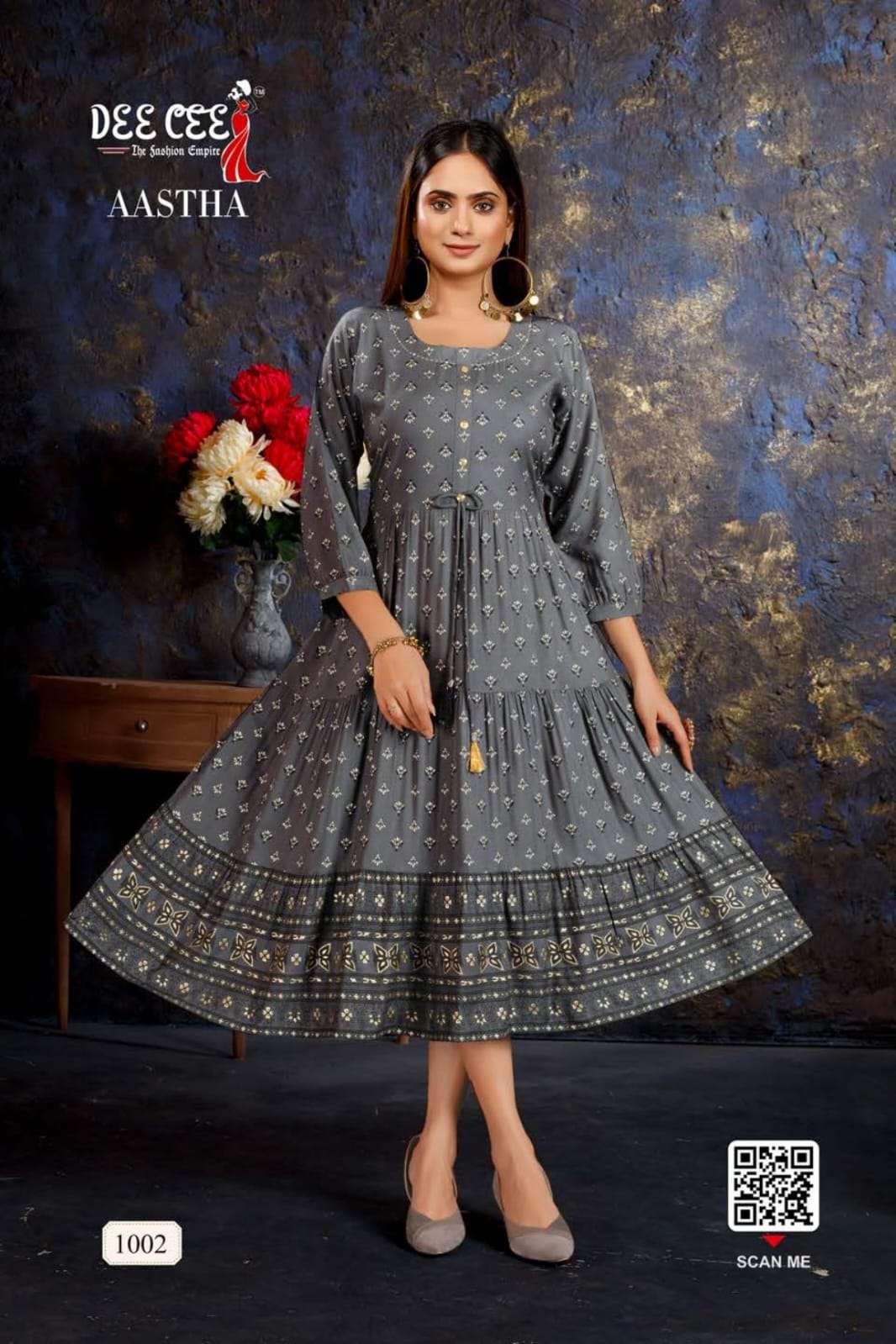 AASTHA BY DEE CEE 1001 TO 1008 SERIES DESIGNER STYLISH FANCY COLORFUL BEAUTIFUL PARTY WEAR & ETHNIC WEAR COLLECTION RAYON PRINT KURTIS AT WHOLESALE PRICE