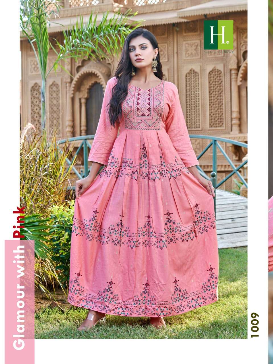 Saina By Hirwa 1001 To 1010 Series Beautiful Stylish Fancy Colorful Casual Wear & Ethnic Wear Heavy Rayon Gowns At Wholesale Price