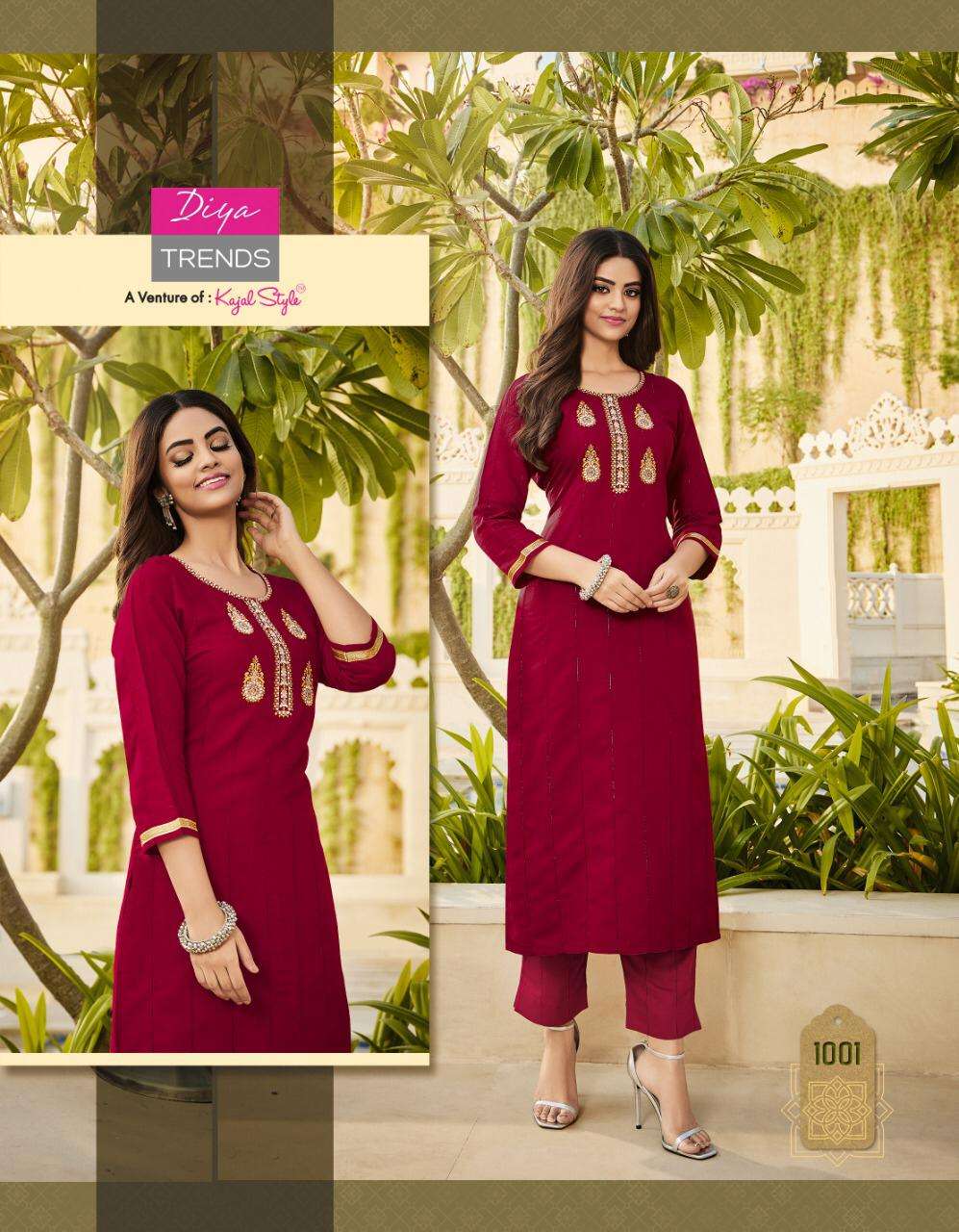 MINTRA VOL-1 BY DIYA TRENDS 1001 TO 1012 SERIES DESIGNER STYLISH FANCY COLORFUL BEAUTIFUL PARTY WEAR & ETHNIC WEAR COLLECTION RAYON KURTIS WITH BOTTOM AT WHOLESALE PRICE