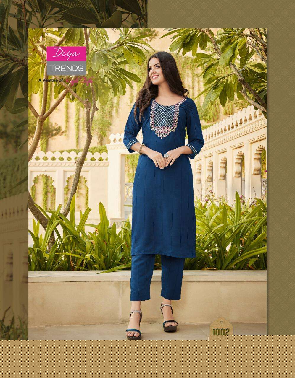 MINTRA VOL-1 BY DIYA TRENDS 1001 TO 1012 SERIES DESIGNER STYLISH FANCY COLORFUL BEAUTIFUL PARTY WEAR & ETHNIC WEAR COLLECTION RAYON KURTIS WITH BOTTOM AT WHOLESALE PRICE