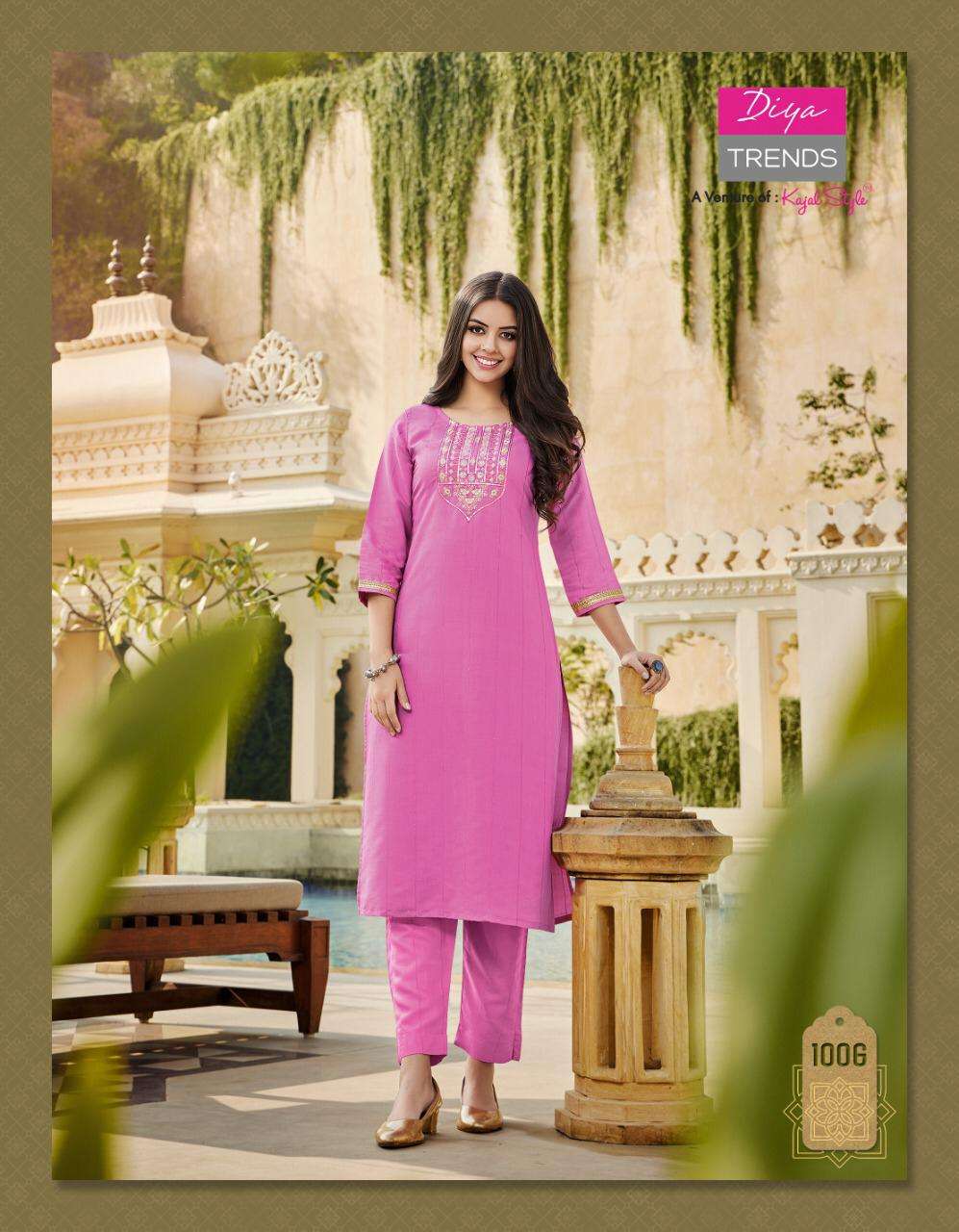 MINTRA VOL-1 BY DIYA TRENDS 1001 TO 1012 SERIES DESIGNER STYLISH FANCY COLORFUL BEAUTIFUL PARTY WEAR & ETHNIC WEAR COLLECTION RAYON KURTIS WITH BOTTOM AT WHOLESALE PRICE
