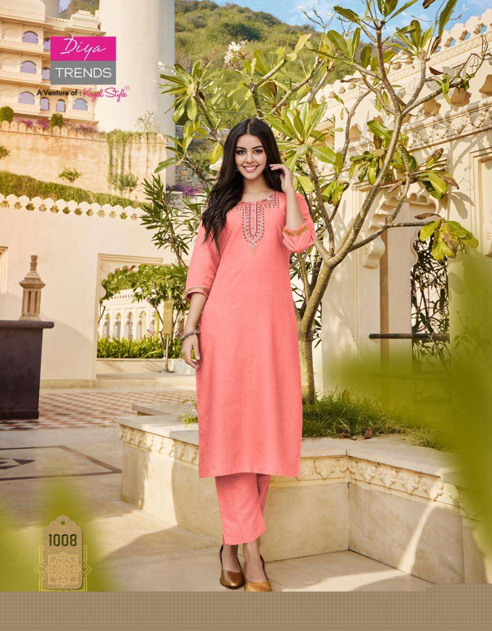 MINTRA VOL-1 BY DIYA TRENDS 1001 TO 1012 SERIES DESIGNER STYLISH FANCY COLORFUL BEAUTIFUL PARTY WEAR & ETHNIC WEAR COLLECTION RAYON KURTIS WITH BOTTOM AT WHOLESALE PRICE