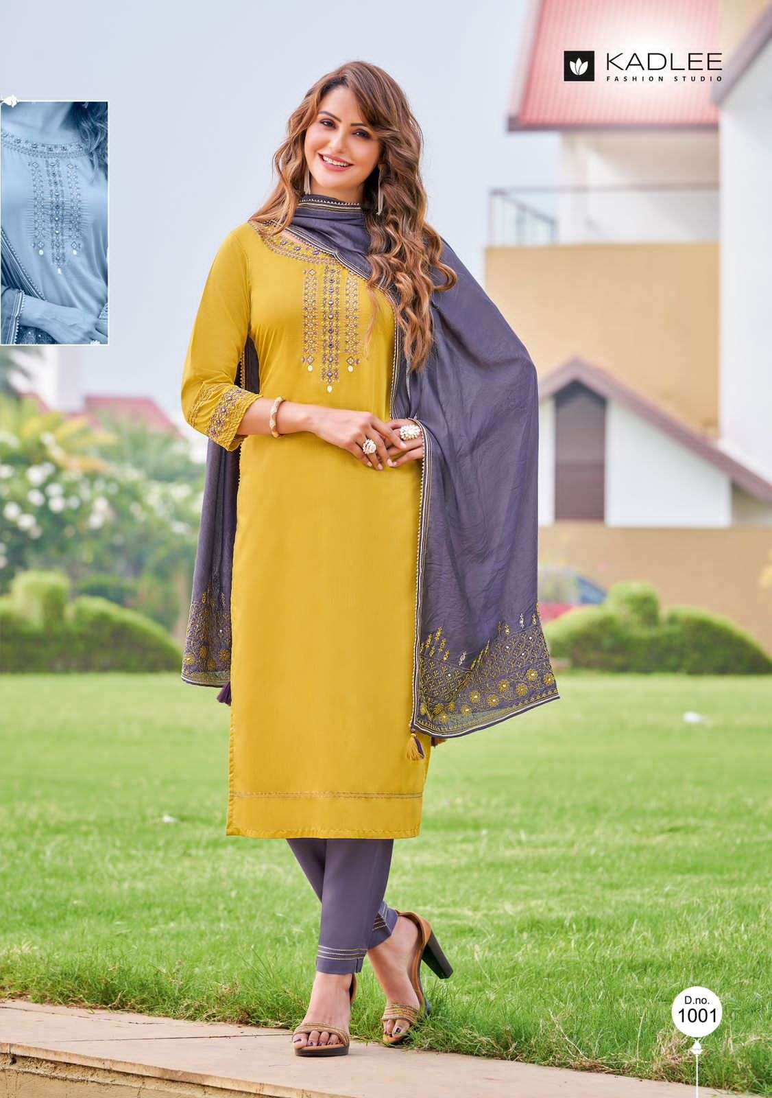 ANUPAMA BY KADLEE 1001 TO 1006 SERIES BEAUTIFUL SUITS COLORFUL STYLISH FANCY CASUAL WEAR & ETHNIC WEAR VISCOSE SILK EMBROIDERED DRESSES AT WHOLESALE PRICE