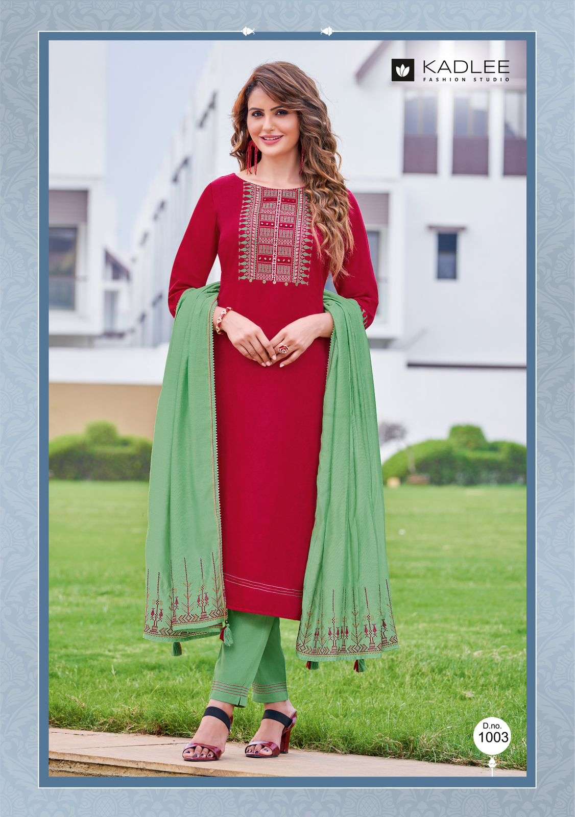 ANUPAMA BY KADLEE 1001 TO 1006 SERIES BEAUTIFUL SUITS COLORFUL STYLISH FANCY CASUAL WEAR & ETHNIC WEAR VISCOSE SILK EMBROIDERED DRESSES AT WHOLESALE PRICE