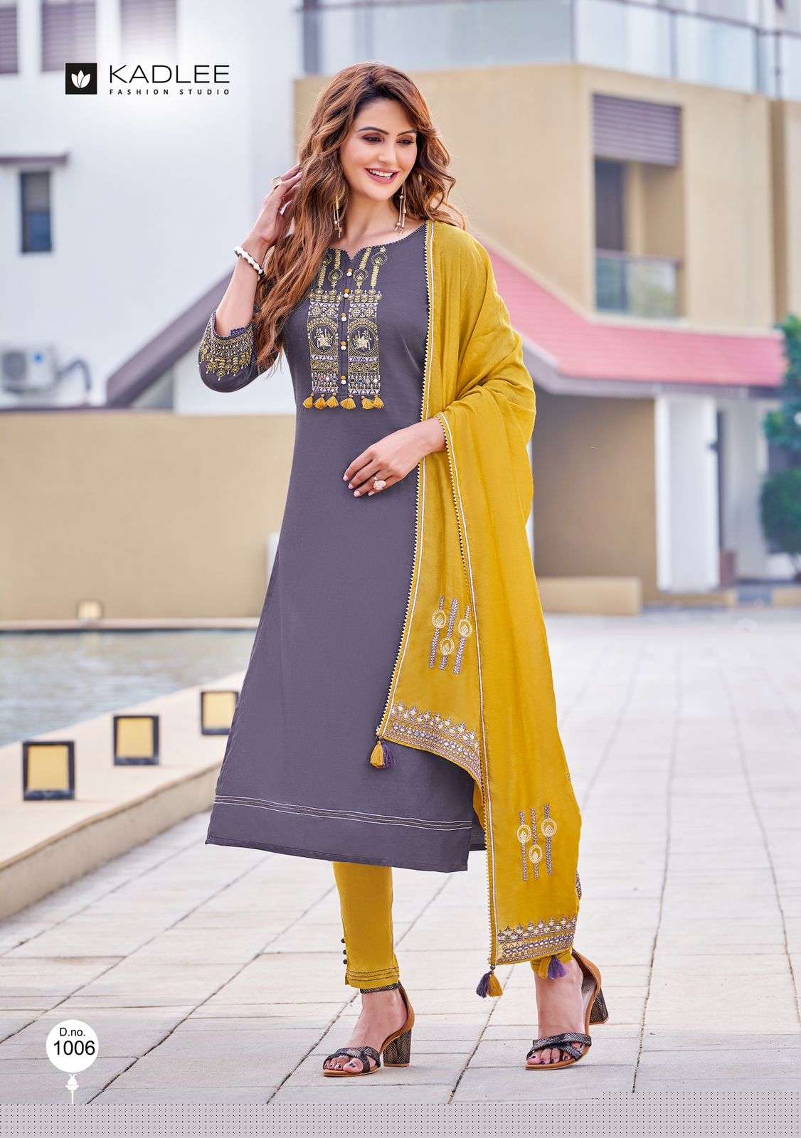ANUPAMA BY KADLEE 1001 TO 1006 SERIES BEAUTIFUL SUITS COLORFUL STYLISH FANCY CASUAL WEAR & ETHNIC WEAR VISCOSE SILK EMBROIDERED DRESSES AT WHOLESALE PRICE