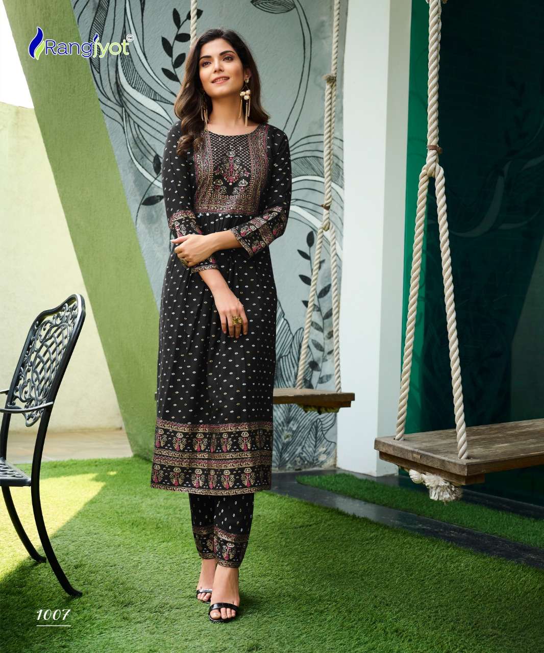 SAARVI VOL-1 BY RANGJYOT FASHION 1001 TO 1008 SERIES DESIGNER STYLISH FANCY COLORFUL BEAUTIFUL PARTY WEAR & ETHNIC WEAR COLLECTION RAYON KURTIS WITH BOTTOM AT WHOLESALE PRICE