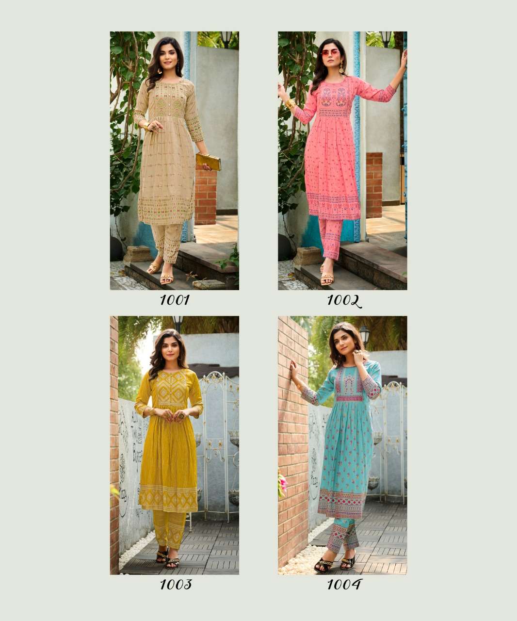 SAARVI VOL-1 BY RANGJYOT FASHION 1001 TO 1008 SERIES DESIGNER STYLISH FANCY COLORFUL BEAUTIFUL PARTY WEAR & ETHNIC WEAR COLLECTION RAYON KURTIS WITH BOTTOM AT WHOLESALE PRICE