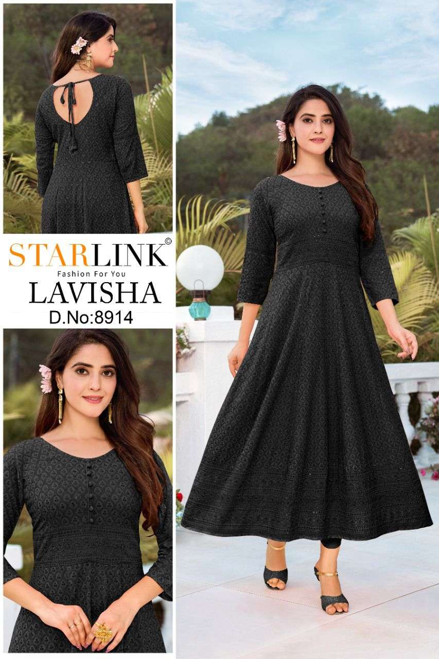 LAVISHA BY STARLINK BEAUTIFUL STYLISH FANCY COLORFUL CASUAL WEAR & ETHNIC WEAR FANCY GOWNS AT WHOLESALE PRICE