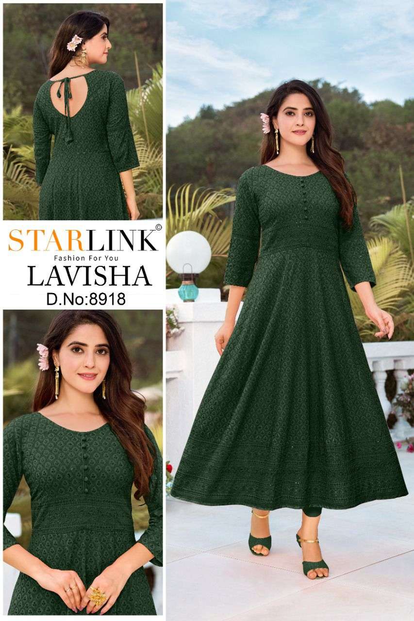 LAVISHA BY STARLINK BEAUTIFUL STYLISH FANCY COLORFUL CASUAL WEAR & ETHNIC WEAR FANCY GOWNS AT WHOLESALE PRICE