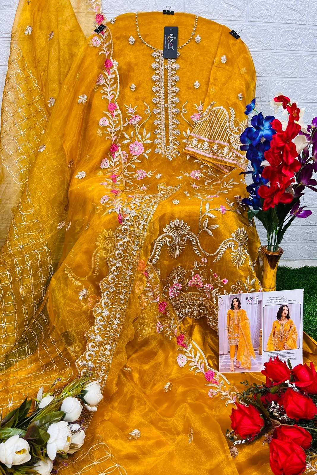 RINAZ 1396 COLOURS BY RINAZ FASHION 1396-A TO 1396-D SERIES DESIGNER FESTIVE PAKISTANI SUITS COLLECTION BEAUTIFUL STYLISH FANCY COLORFUL PARTY WEAR & OCCASIONAL WEAR ORGANZA SILK EMBROIDERED DRESSES AT WHOLESALE PRICE