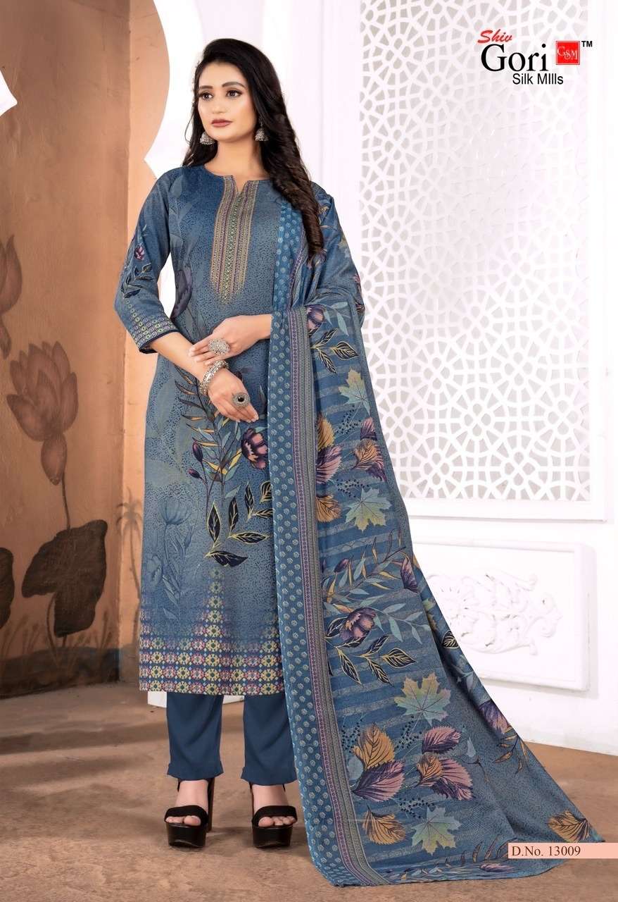 PAKIZAA VOL-14 BY SHIV GORI SILK MILLS 13001 TO 13012 SERIES BEAUTIFUL STYLISH SHARARA SUITS FANCY COLORFUL CASUAL WEAR & ETHNIC WEAR & READY TO WEAR HEAVY COTTON PRINTED DRESSES AT WHOLESALE PRICE