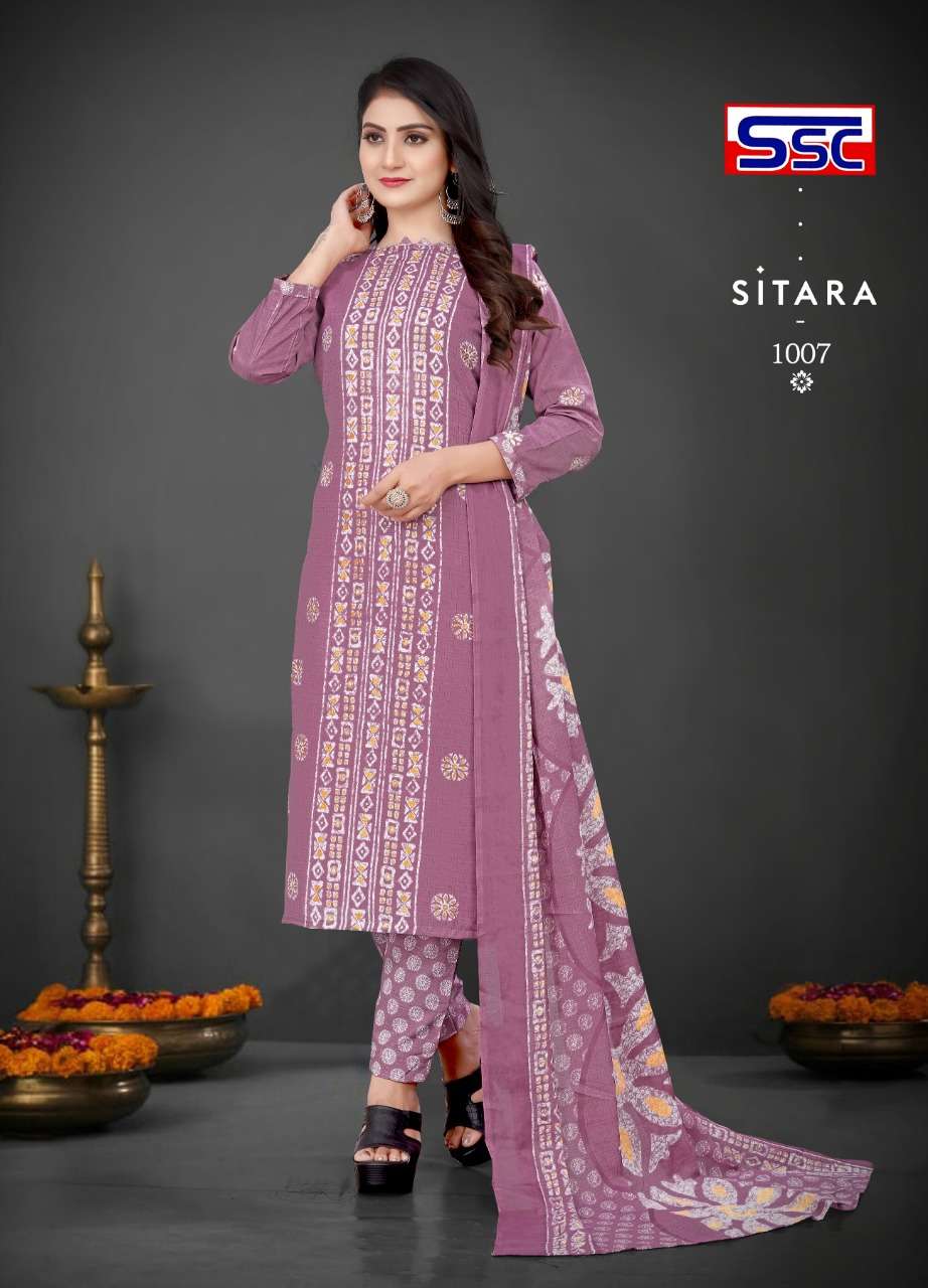 SITARA BY SHREE SHANTI CREATION 1001 TO 1012 SERIES BEAUTIFUL SUITS COLORFUL STYLISH FANCY CASUAL WEAR & ETHNIC WEAR SOFT COTTON EMBROIDERED DRESSES AT WHOLESALE PRICE