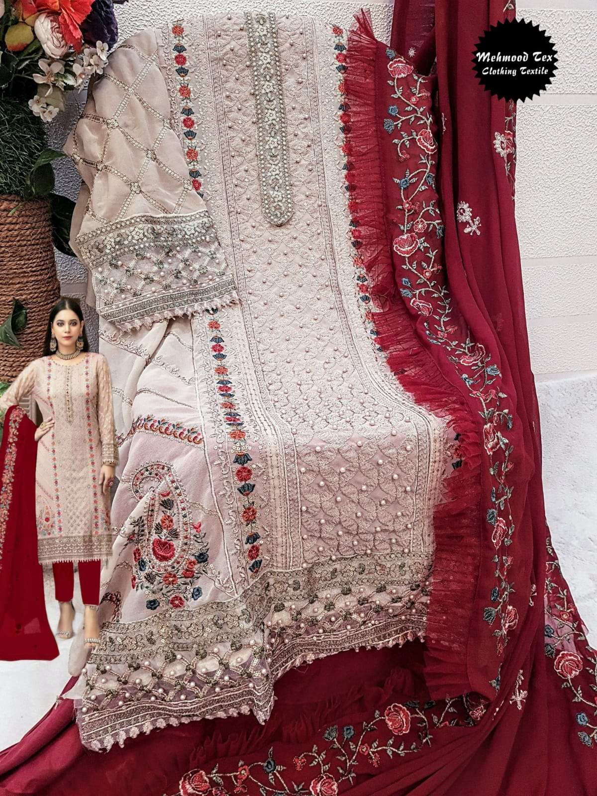 MEHMOOD HIT DESIGN M-11 BY MEHMOOD TEX BEAUTIFUL PAKISTANI SUITS COLORFUL STYLISH FANCY CASUAL WEAR & ETHNIC WEAR COTTON EMBROIDERED DRESSES AT WHOLESALE PRICE