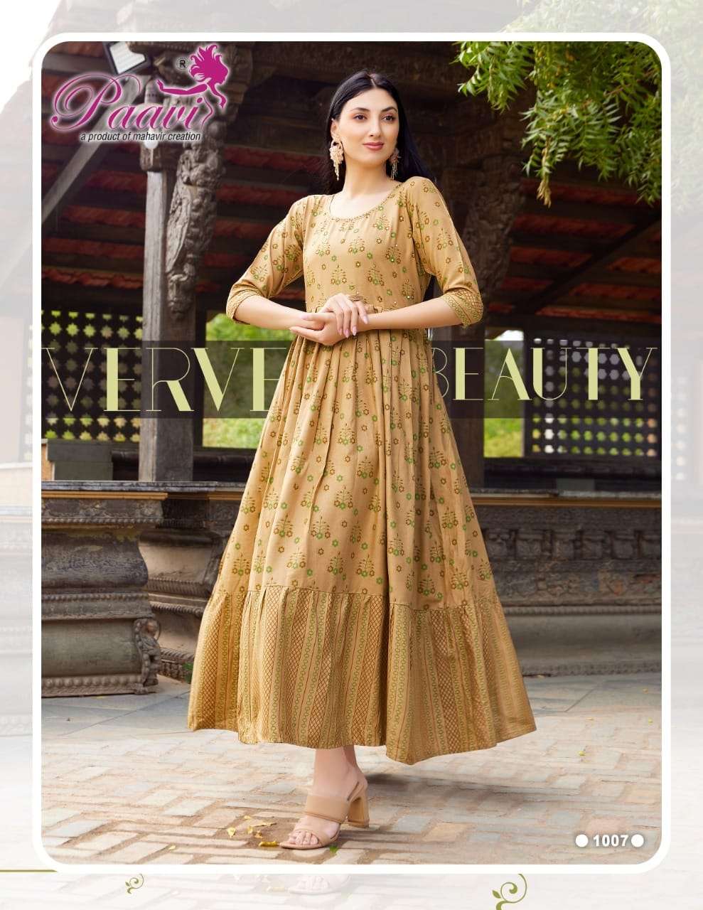 AARADHYA VOL-1 BY PAAVI 1001 TO 1010 SERIES BEAUTIFUL STYLISH FANCY COLORFUL CASUAL WEAR & ETHNIC WEAR HEAVY RAYON GOWNS AT WHOLESALE PRICE