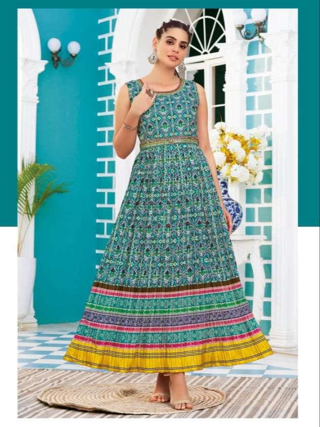 SPARK VOL-2 BY SHRUTI 201 TO 204 SERIES BEAUTIFUL STYLISH FANCY COLORFUL CASUAL WEAR & ETHNIC WEAR VISCOSE MUSLIN PRINT GOWNS AT WHOLESALE PRICE