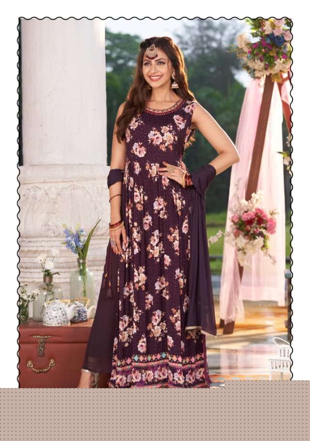 SHANAYA BY TATTVA 01 TO 04 SERIES BEAUTIFUL SUITS STYLISH FANCY COLORFUL PARTY WEAR & OCCASIONAL WEAR PURE VISCOSE GEORGETTE EMBROIDERED DRESSES AT WHOLESALE PRICE