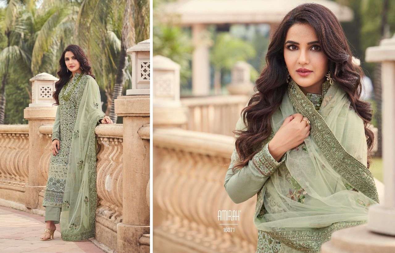 Handloom Vol-2 By Amirah 16071 To 16076 Series Beautiful Suits Stylish Colorful Fancy Casual Wear & Ethnic Wear Pure Viscose Jacquard Embroidered Dresses At Wholesale Price