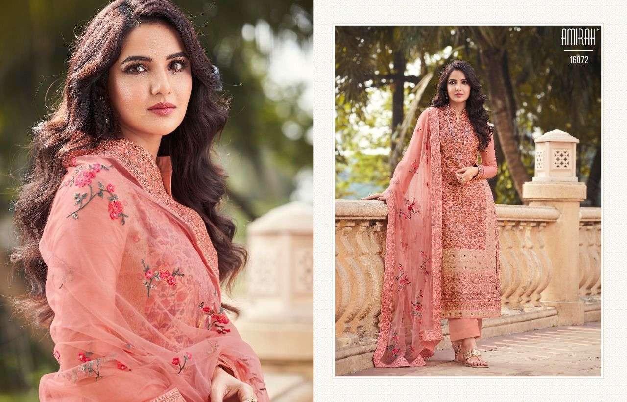 Handloom Vol-2 By Amirah 16071 To 16076 Series Beautiful Suits Stylish Colorful Fancy Casual Wear & Ethnic Wear Pure Viscose Jacquard Embroidered Dresses At Wholesale Price
