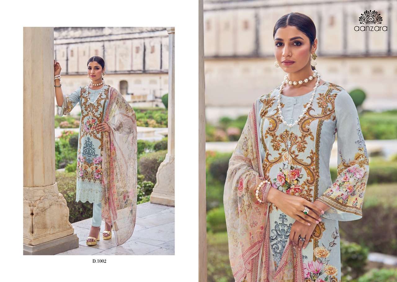 AMRAH BY AANZARA 1001 TO 1006 SERIES DESIGNER SUITS BEAUTIFUL FANCY COLORFUL STYLISH PARTY WEAR & OCCASIONAL WEAR PURE RAYON COTTON DRESSES AT WHOLESALE PRICE
