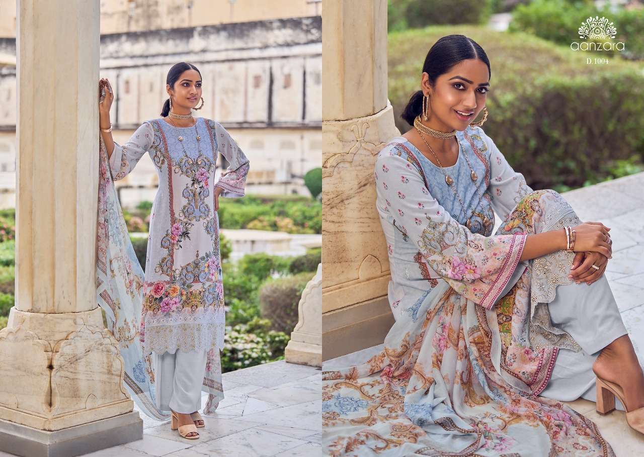 AMRAH BY AANZARA 1001 TO 1006 SERIES DESIGNER SUITS BEAUTIFUL FANCY COLORFUL STYLISH PARTY WEAR & OCCASIONAL WEAR PURE RAYON COTTON DRESSES AT WHOLESALE PRICE