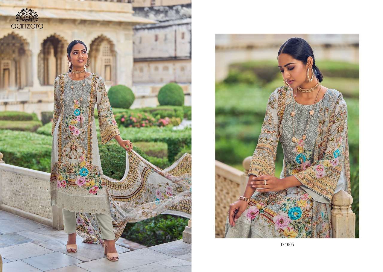 AMRAH BY AANZARA 1001 TO 1006 SERIES DESIGNER SUITS BEAUTIFUL FANCY COLORFUL STYLISH PARTY WEAR & OCCASIONAL WEAR PURE RAYON COTTON DRESSES AT WHOLESALE PRICE