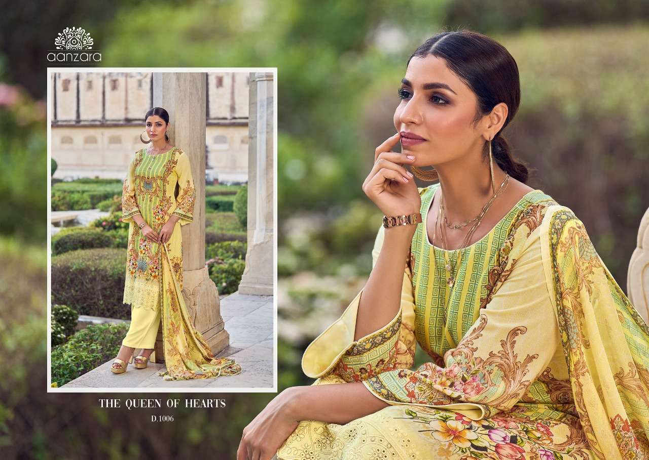 AMRAH BY AANZARA 1001 TO 1006 SERIES DESIGNER SUITS BEAUTIFUL FANCY COLORFUL STYLISH PARTY WEAR & OCCASIONAL WEAR PURE RAYON COTTON DRESSES AT WHOLESALE PRICE