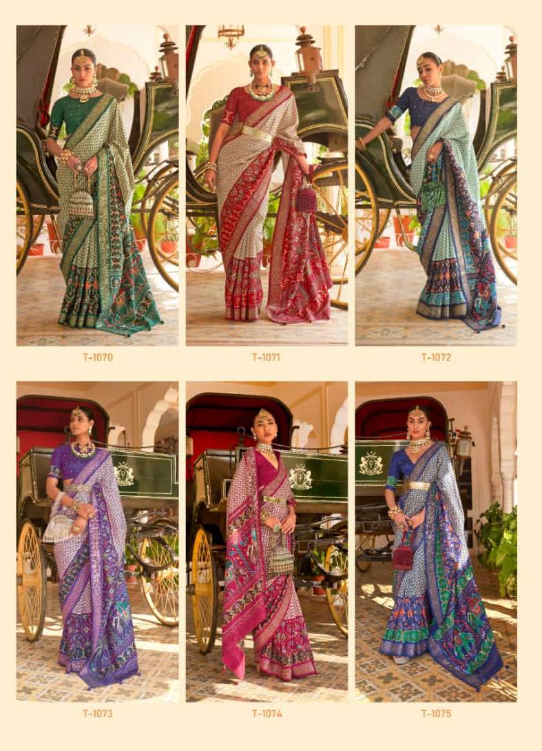Rani Sahiba By Rath 1070 To 1075 Series Indian Traditional Wear Collection Beautiful Stylish Fancy Colorful Party Wear & Occasional Wear Pure Silk Sarees At Wholesale Price