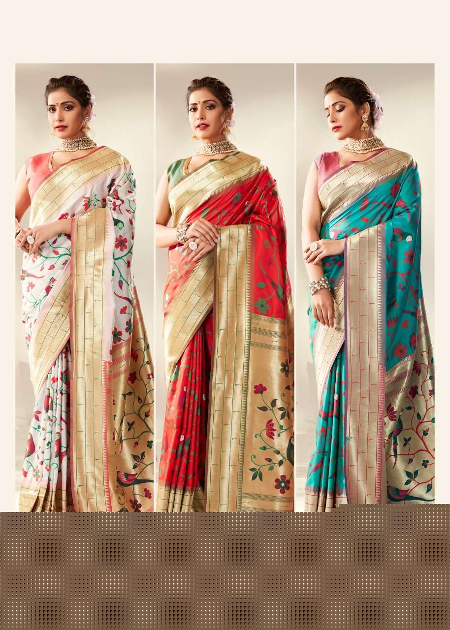 Tanishq Paithani Silk By Rajpath 99001 To 99006 Series Indian Traditional Wear Collection Beautiful Stylish Fancy Colorful Party Wear & Occasional Wear Paithani Silk Sarees At Wholesale Price