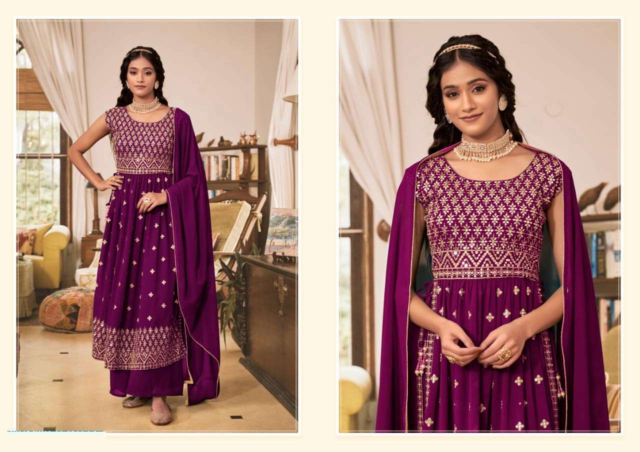 Hiva By Ajraa 01 To 05 Series Designer Festive Suits Collection Beautiful Stylish Fancy Colorful Party Wear & Occasional Wear Heavy Georgette Embroidered Dresses At Wholesale Price