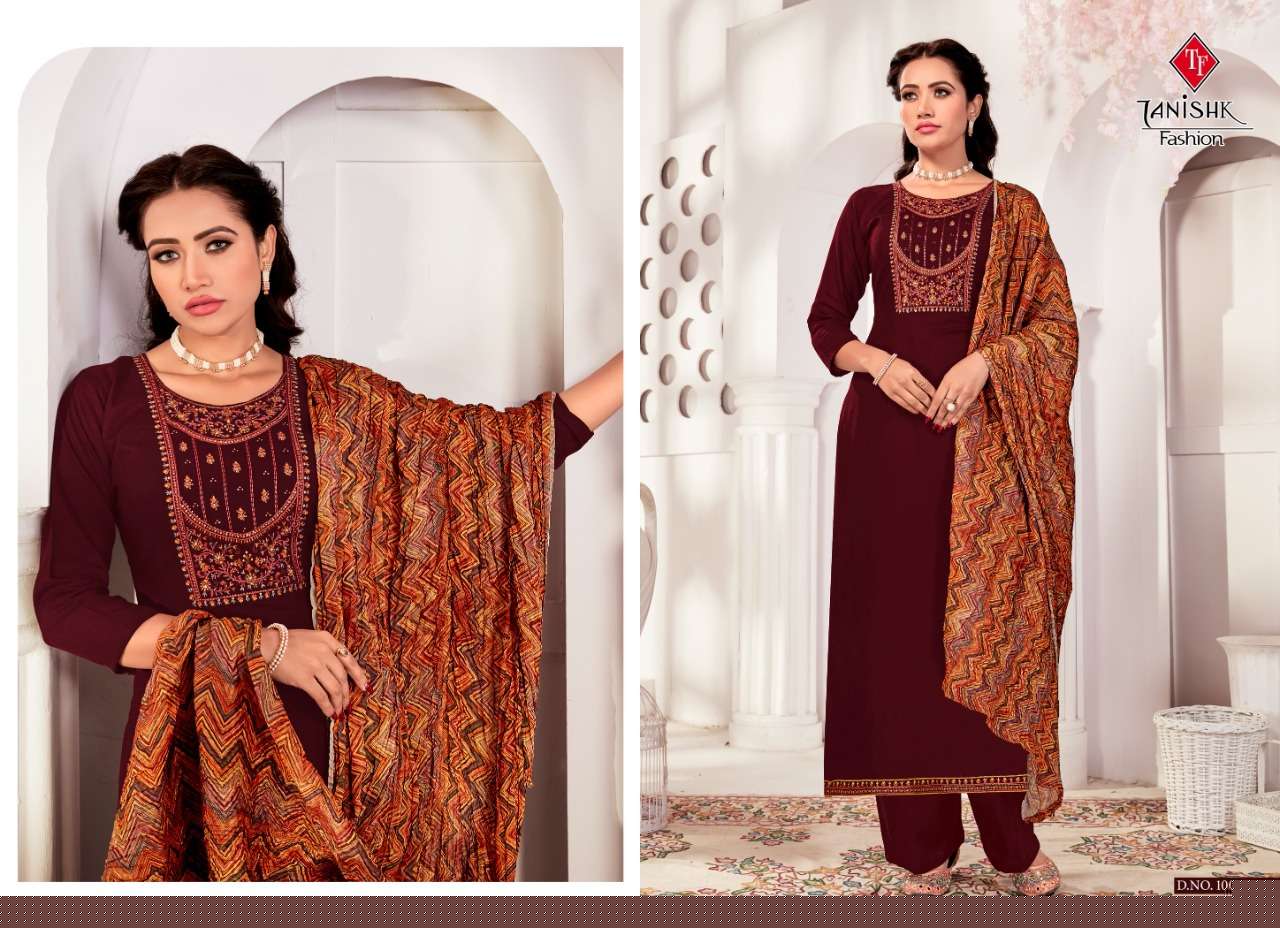 AZEERA BY TANISHK FASHION 1001 TO 1008 SERIES SUITS BEAUTIFUL FANCY COLORFUL STYLISH PARTY WEAR & OCCASIONAL WEAR RAYON SLUB WITH EMBROIDERY DRESSES AT WHOLESALE PRICE