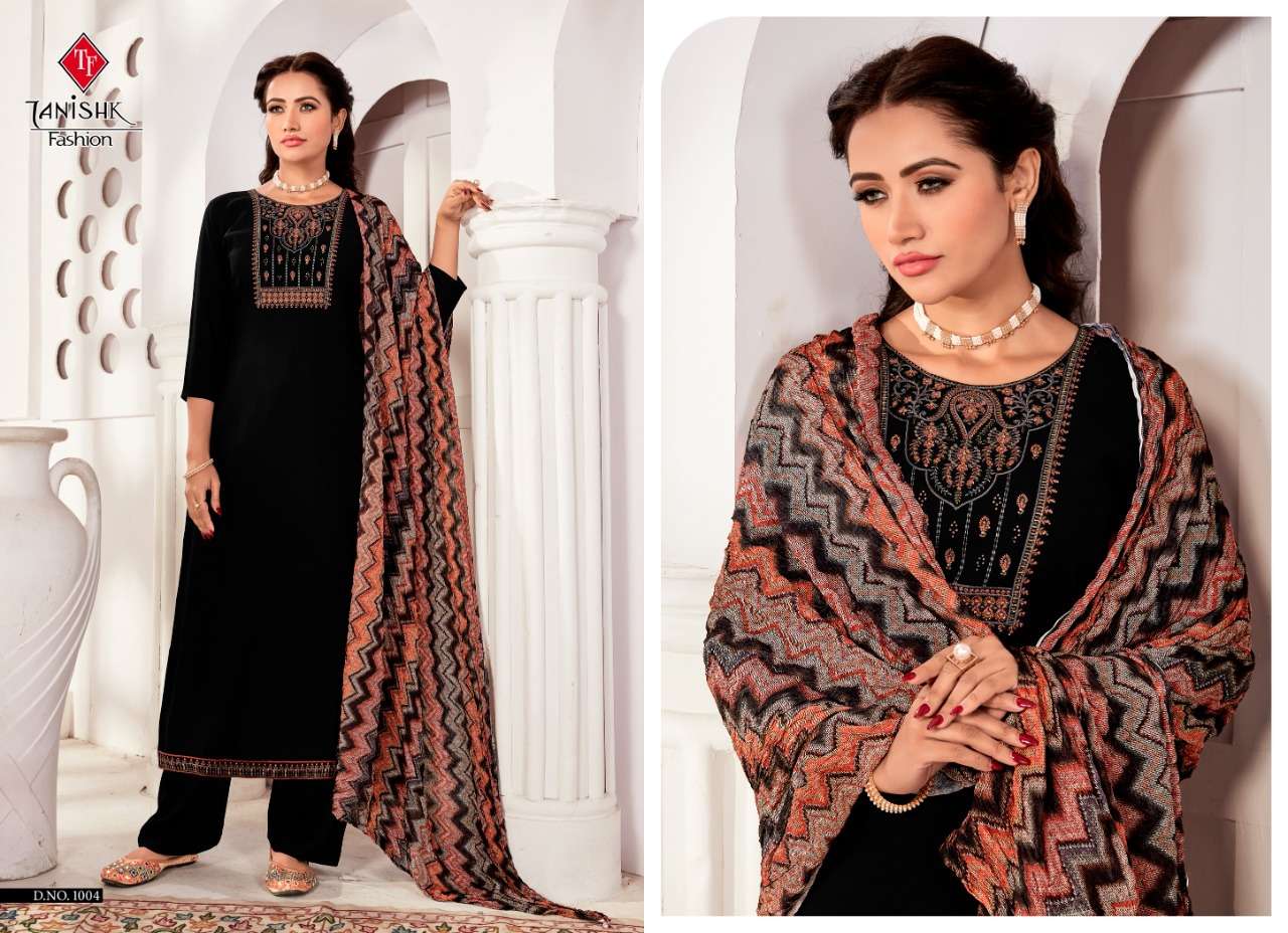 AZEERA BY TANISHK FASHION 1001 TO 1008 SERIES SUITS BEAUTIFUL FANCY COLORFUL STYLISH PARTY WEAR & OCCASIONAL WEAR RAYON SLUB WITH EMBROIDERY DRESSES AT WHOLESALE PRICE