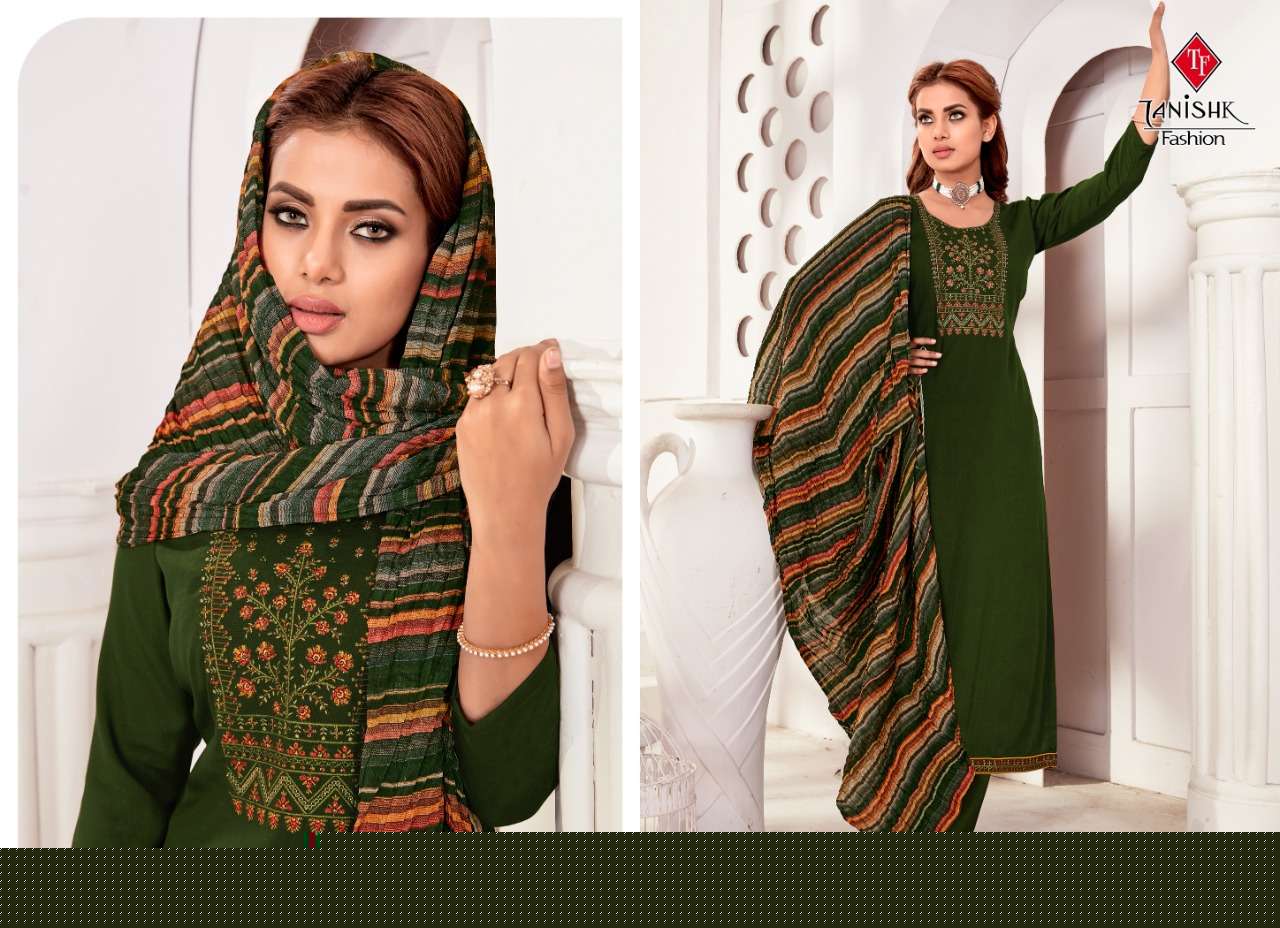 AZEERA BY TANISHK FASHION 1001 TO 1008 SERIES SUITS BEAUTIFUL FANCY COLORFUL STYLISH PARTY WEAR & OCCASIONAL WEAR RAYON SLUB WITH EMBROIDERY DRESSES AT WHOLESALE PRICE