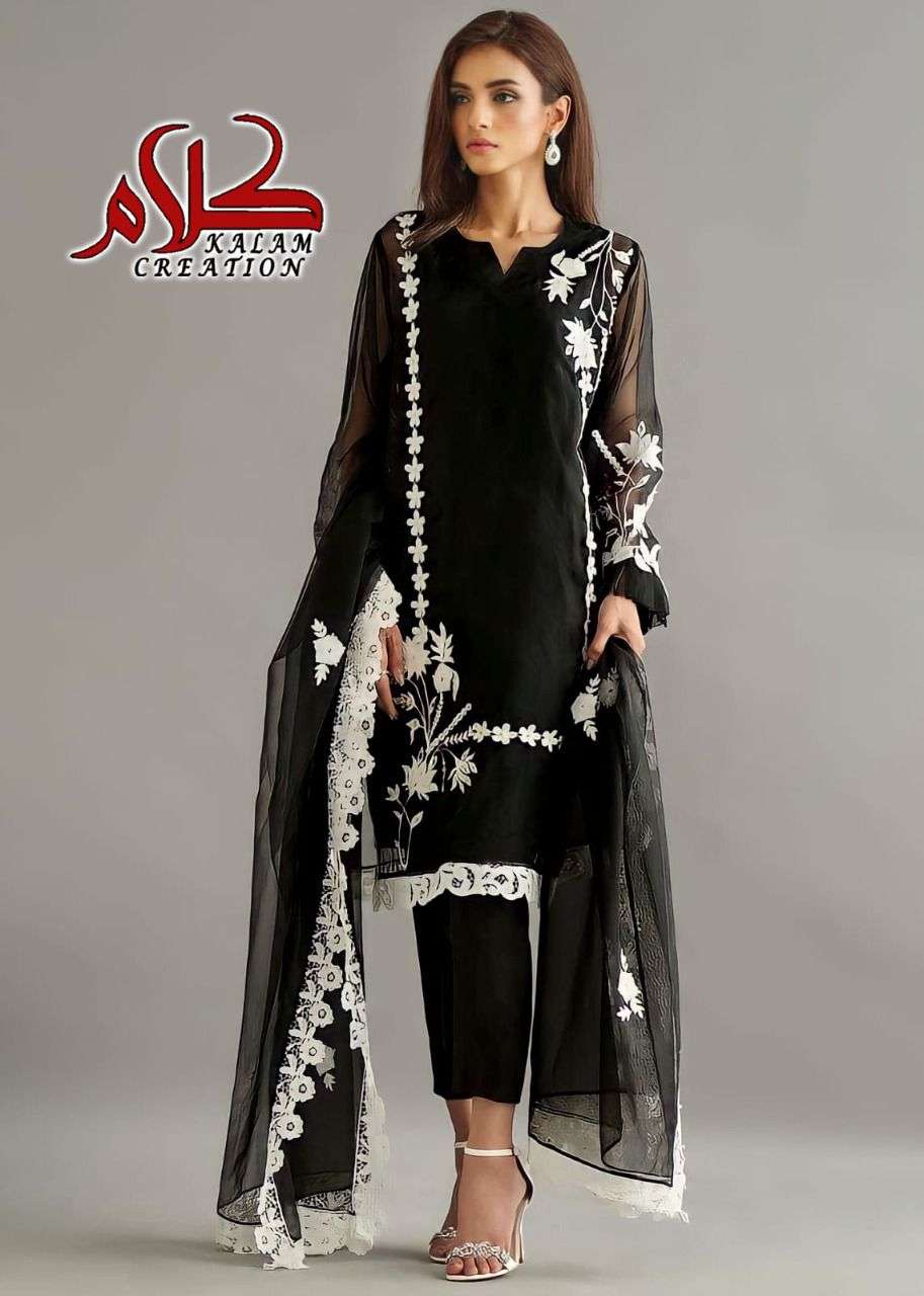 KALAM HIT DESIGN 1108 BY KALAM CREATION BEAUTIFUL PAKISTANI SUITS COLORFUL STYLISH FANCY CASUAL WEAR & ETHNIC WEAR FAUX GEORGETTE DRESSES AT WHOLESALE PRICE
