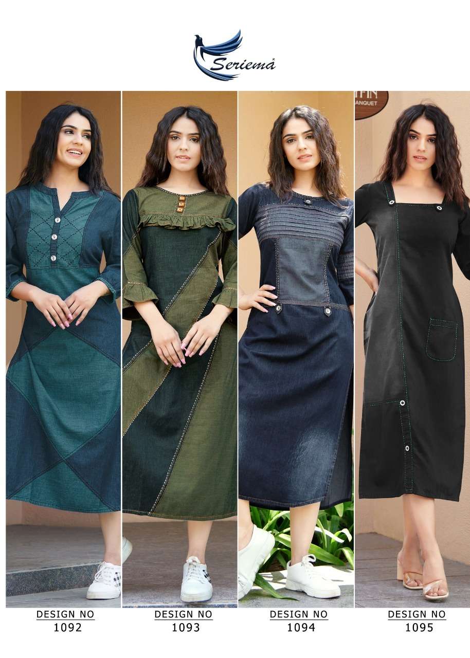 Kumb Capture Vol-3 By Sparrow 1088 To 1095 Series Designer Stylish Fancy Colorful Beautiful Party Wear & Ethnic Wear Collection Cotton Denim Kurtis At Wholesale Price