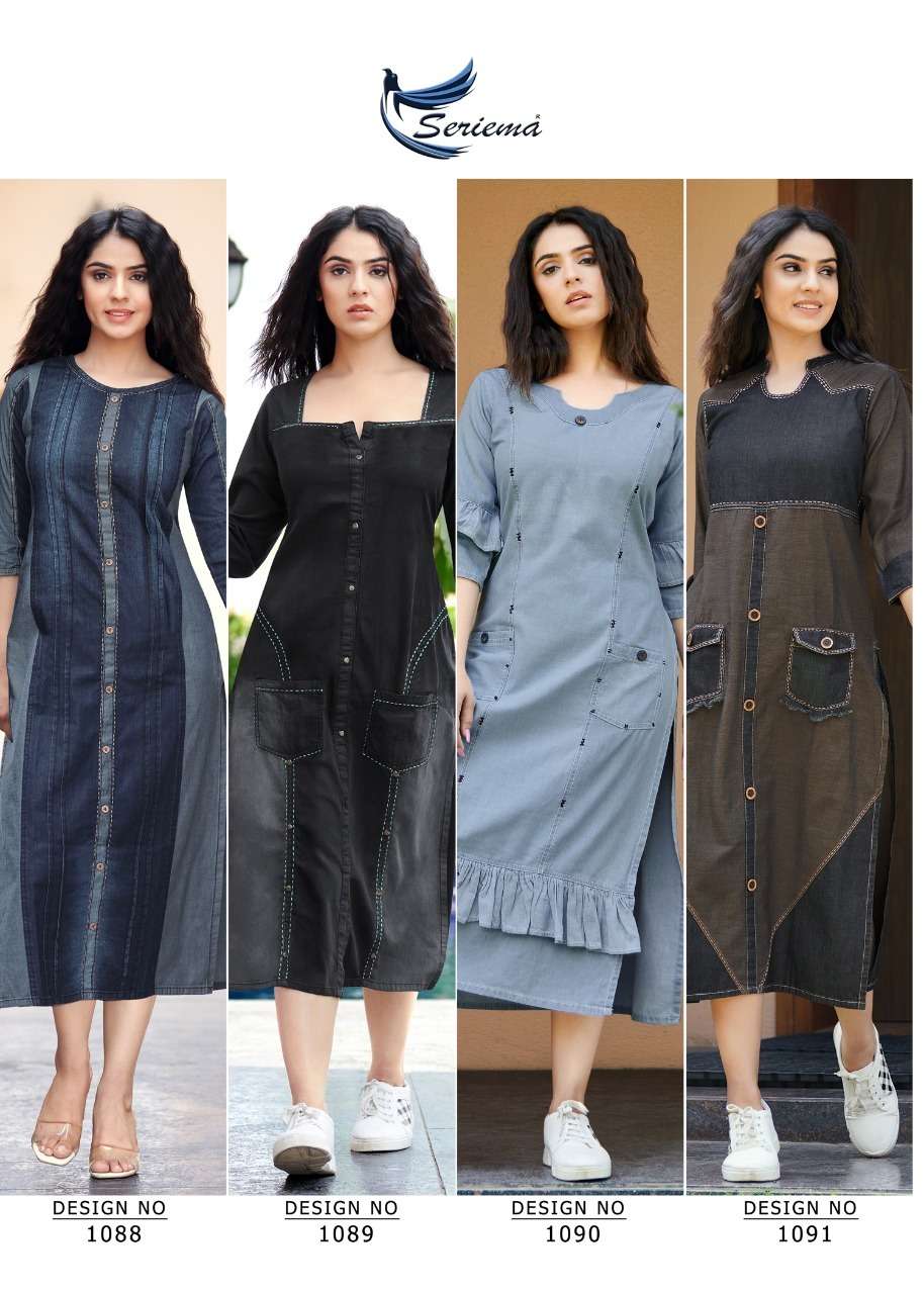 Kumb Capture Vol-3 By Sparrow 1088 To 1095 Series Designer Stylish Fancy Colorful Beautiful Party Wear & Ethnic Wear Collection Cotton Denim Kurtis At Wholesale Price