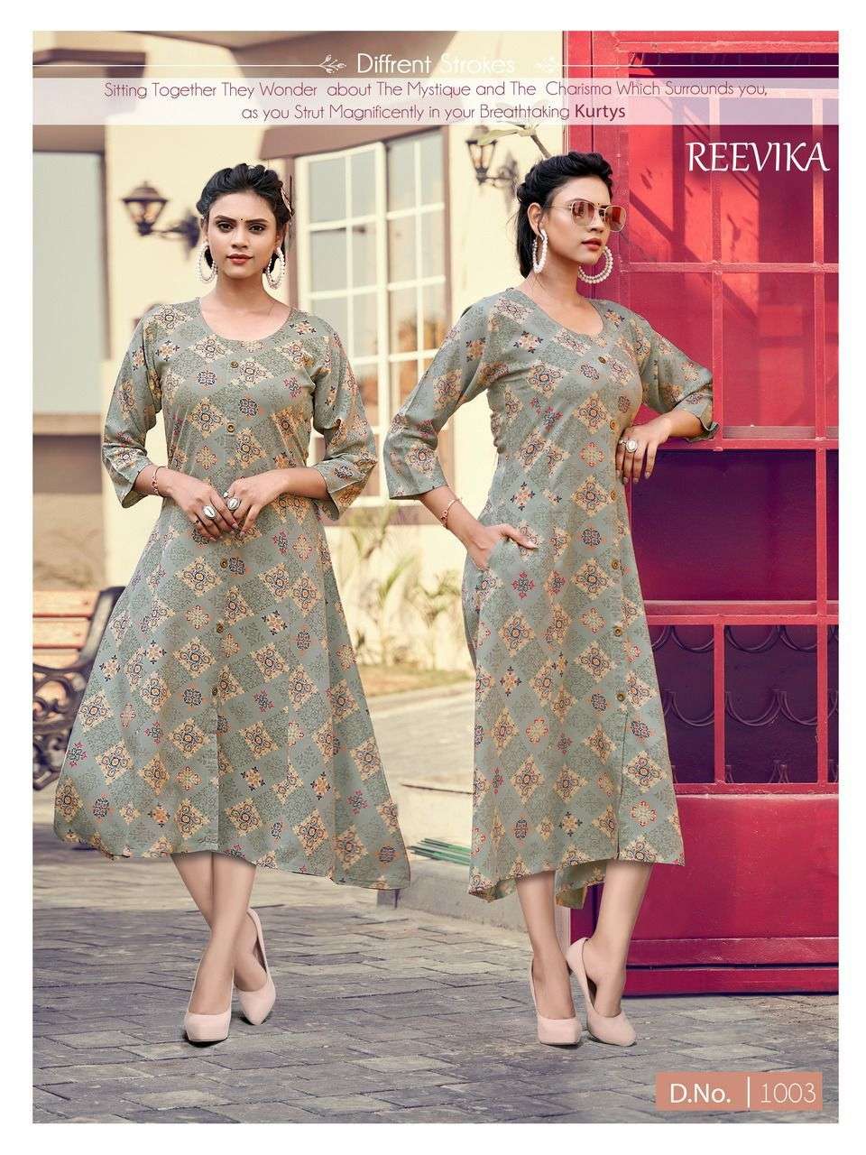 PRINCESS BY REEVIKA 1001 TO 1004 SERIES DESIGNER STYLISH FANCY COLORFUL BEAUTIFUL PARTY WEAR & ETHNIC WEAR COLLECTION RAYON PRINT KURTIS AT WHOLESALE PRICE