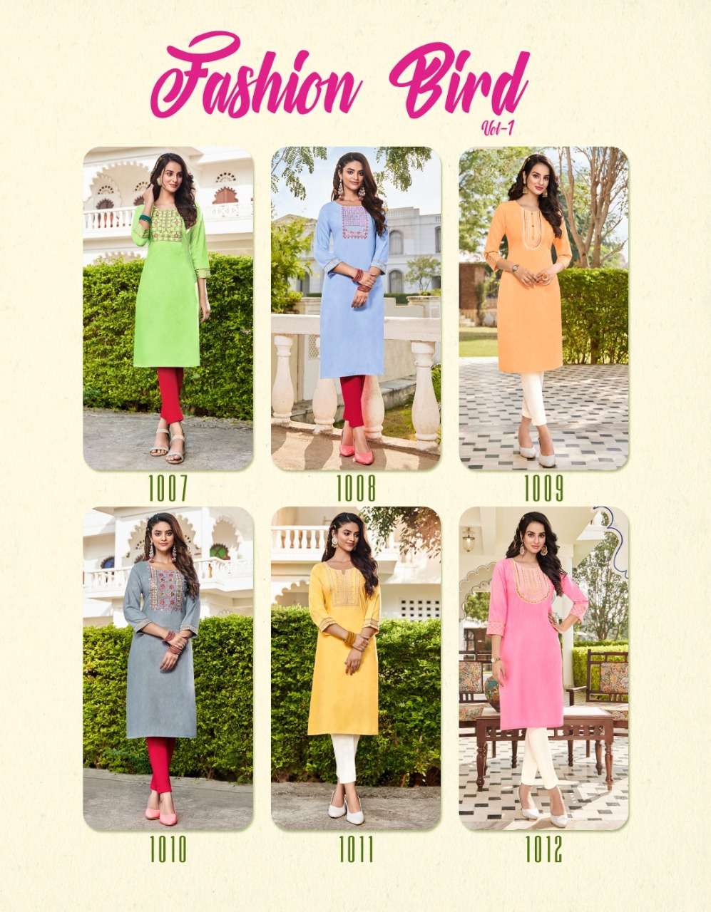 Fashion Bird Vol-1 By Diya Trends 1001 To 1012 Series Designer Stylish Fancy Colorful Beautiful Party Wear & Ethnic Wear Collection Rayon Linen Kurtis At Wholesale Price