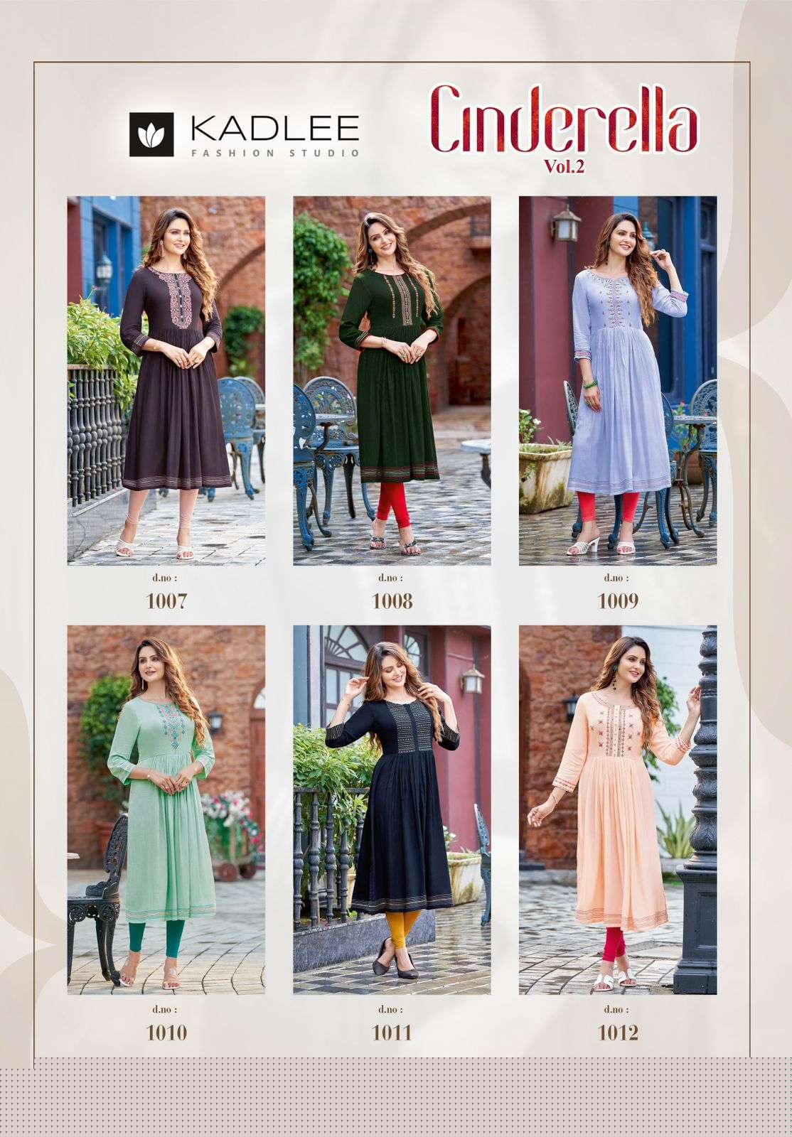 Cinderella Vol-2 By Kadlee 1007 To 1012 Series Designer Stylish Fancy Colorful Beautiful Party Wear & Ethnic Wear Collection Rayon Embroidered Kurtis At Wholesale Price