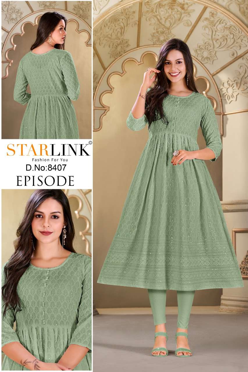 EPISODE BY STARLINK 8401 TO 8426 SERIES DESIGNER STYLISH FANCY COLORFUL BEAUTIFUL PARTY WEAR & ETHNIC WEAR COLLECTION RAYON KURTIS AT WHOLESALE PRICE