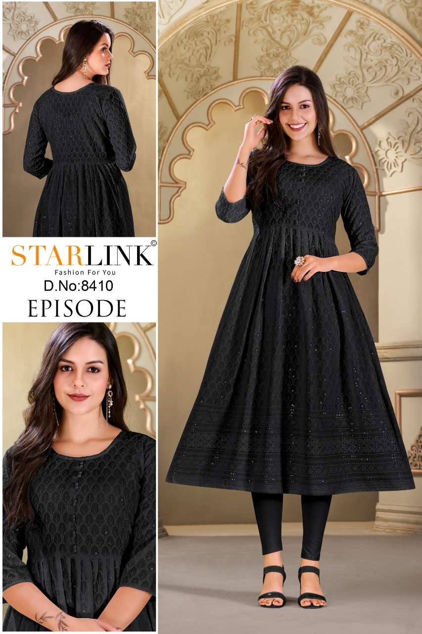 EPISODE BY STARLINK 8401 TO 8426 SERIES DESIGNER STYLISH FANCY COLORFUL BEAUTIFUL PARTY WEAR & ETHNIC WEAR COLLECTION RAYON KURTIS AT WHOLESALE PRICE