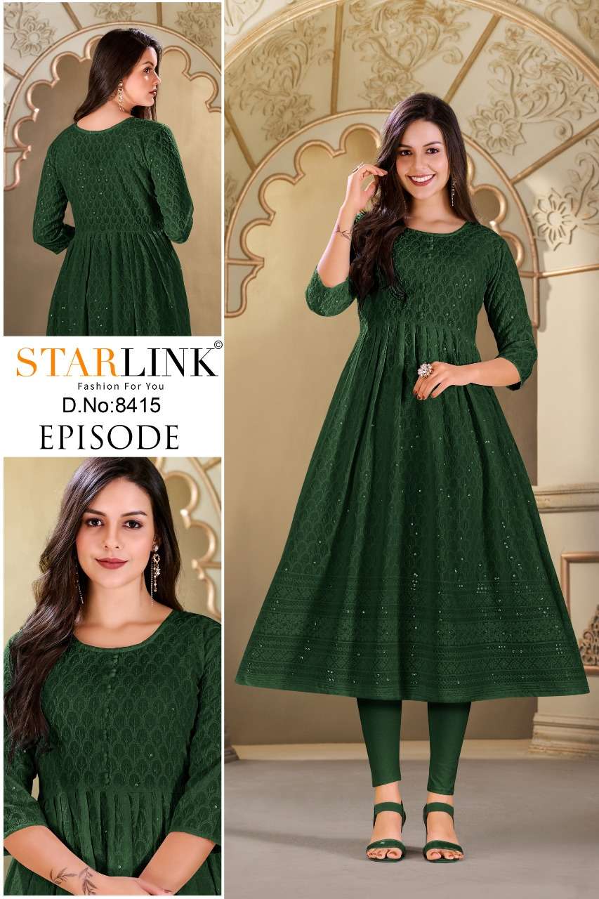 EPISODE BY STARLINK 8401 TO 8426 SERIES DESIGNER STYLISH FANCY COLORFUL BEAUTIFUL PARTY WEAR & ETHNIC WEAR COLLECTION RAYON KURTIS AT WHOLESALE PRICE