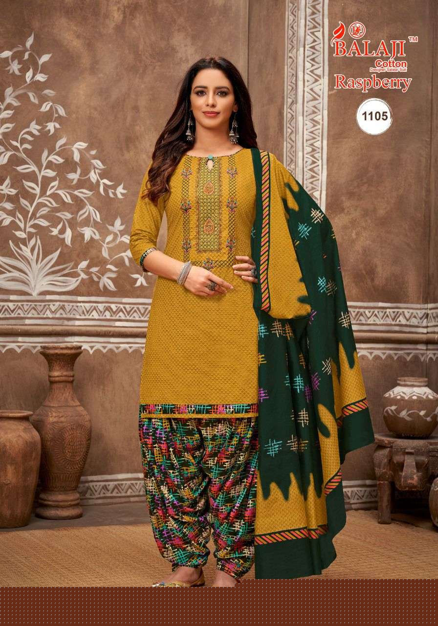 RASPBERRY VOL-11 BY BALAJI COTTON 1101 TO 1112 SERIES BEAUTIFUL SUITS STYLISH FANCY COLORFUL PARTY WEAR & OCCASIONAL WEAR HEAVY COTTON PRINT DRESSES AT WHOLESALE PRICE