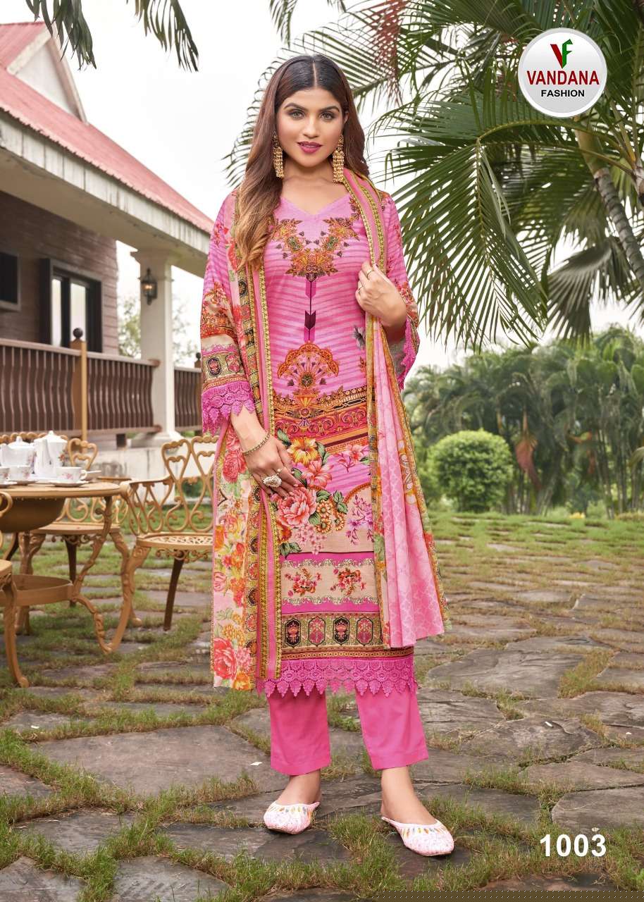MUMTAZ BY VANDANA 1001 TO 1010 SERIES BEAUTIFUL SUITS COLORFUL STYLISH FANCY CASUAL WEAR & ETHNIC WEAR PURE COTTON PRINT DRESSES AT WHOLESALE PRICE