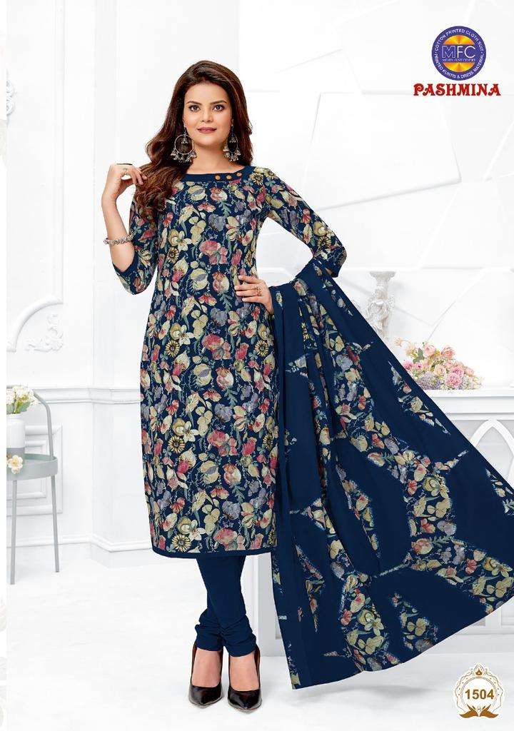 PASHMINA VOL-15 BY MFC 1501 TO 1512 SERIES BEAUTIFUL SUITS COLORFUL STYLISH FANCY CASUAL WEAR & ETHNIC WEAR HEAVY COTTON PRINT DRESSES AT WHOLESALE PRICE