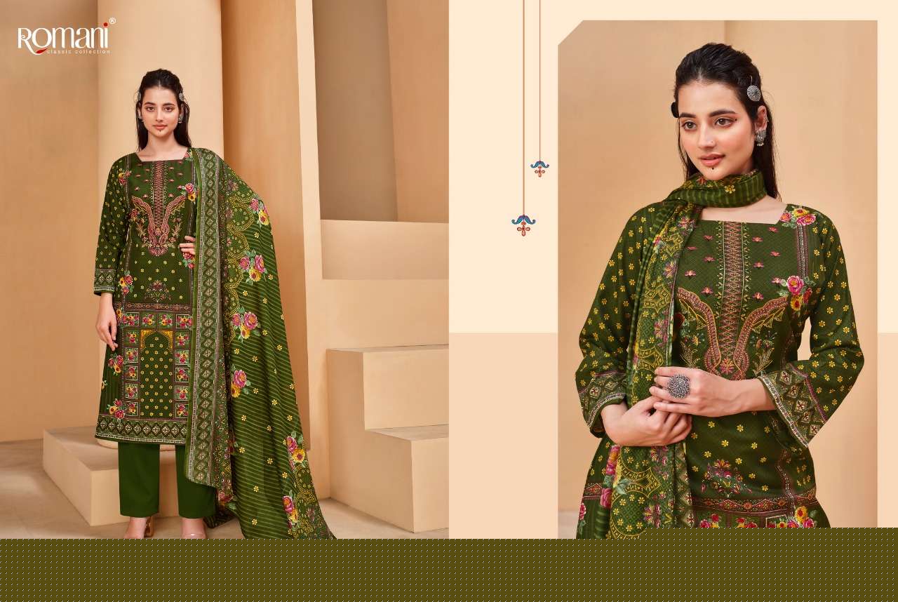 MAREENA VOL-8 BY ROMANI 1071-001 TO 1071-010 SERIES SUITS BEAUTIFUL FANCY COLORFUL STYLISH PARTY WEAR & OCCASIONAL WEAR SOFT COTTON PRINT DRESSES AT WHOLESALE PRICE